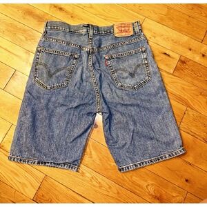Levis Men's 505 Denim Jean Shorts Regular Fit 5 Pocket 10" Inseam Size W33‎
